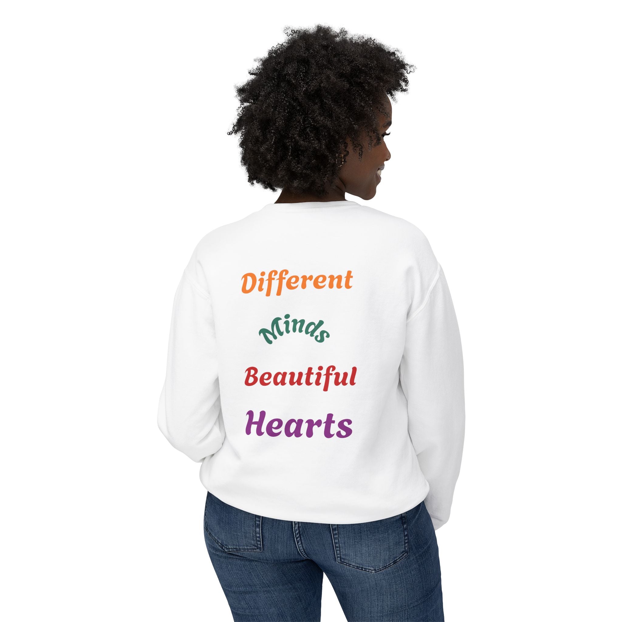 Autism Heart Puzzle Sweatshirt — Different Minds Beautiful Hearts Crewneck
