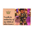 Biblical Inheritance Microfiber Pillowcase — "I walk in authority of my biblical inheritance" (Kids’ Royal Crown Design)