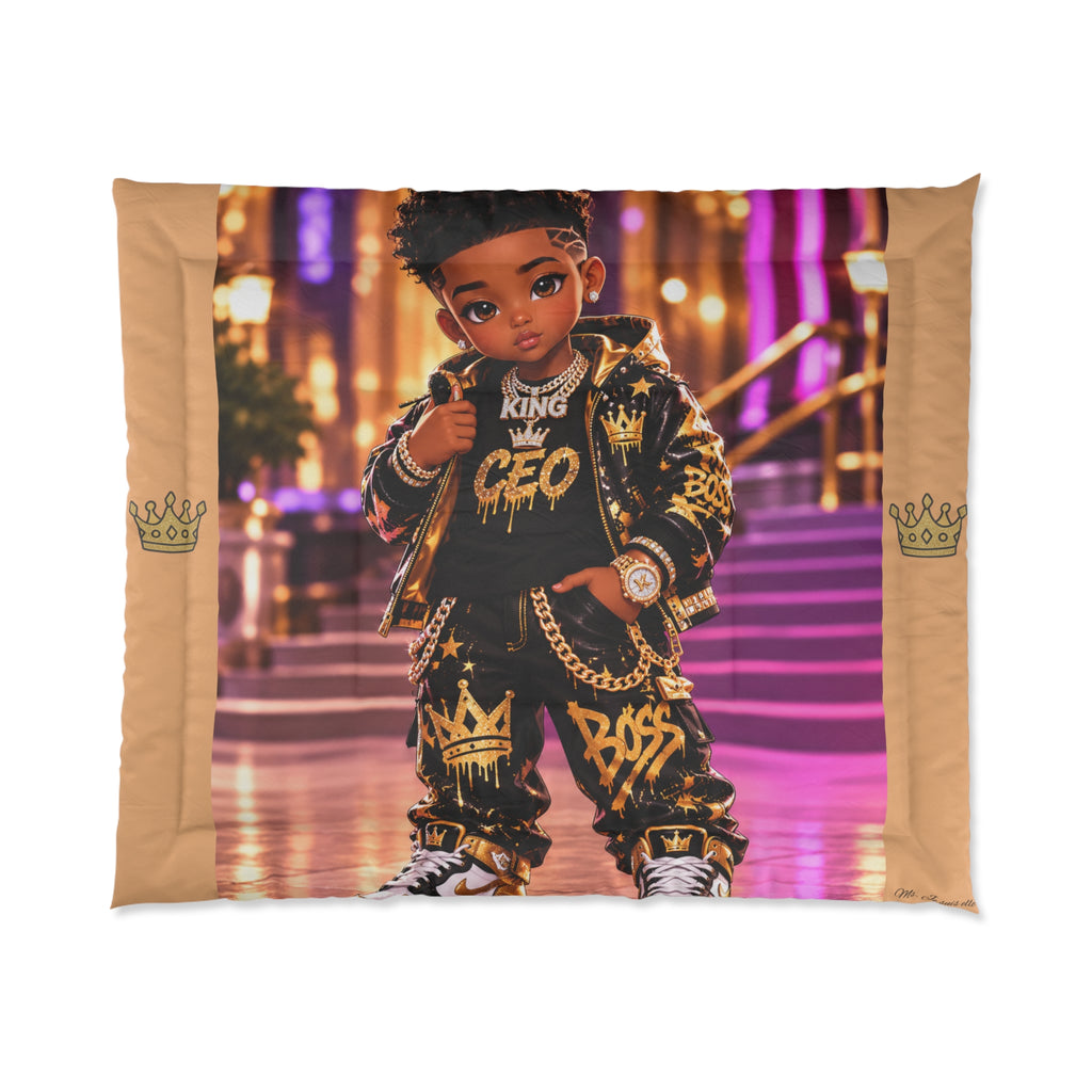 Kids 'King CEO' Urban Style Comforter - Boss Boy Streetwear Bedding