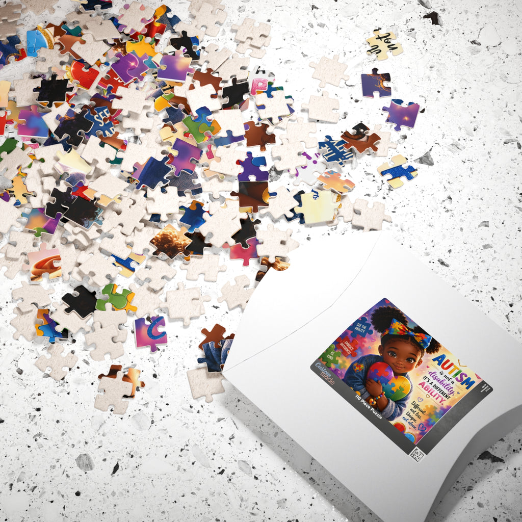 Autism Awareness Puzzle — "Autism is not a disability, it's a different ability" (110–1014 pcs)