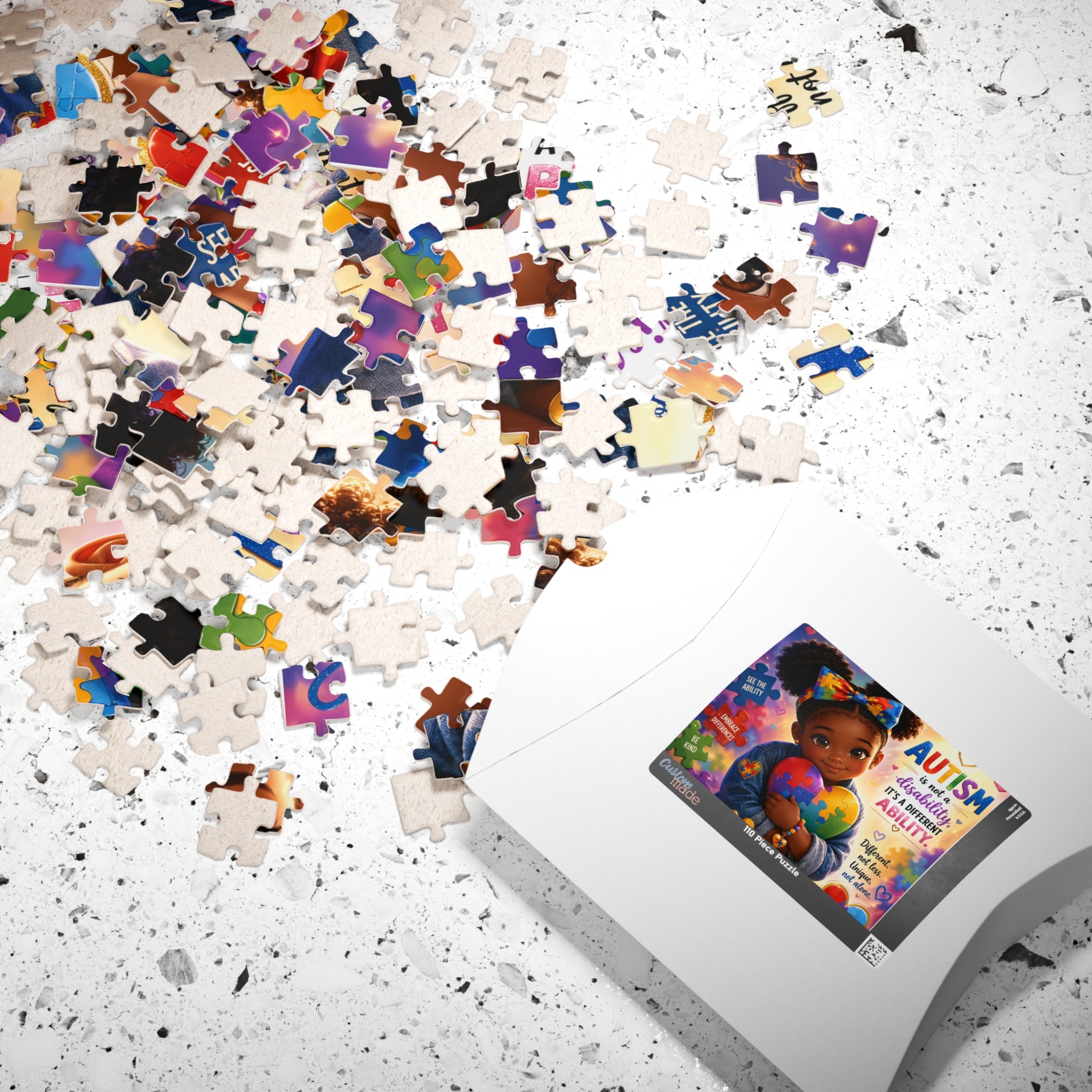 Autism Awareness Puzzle — "Autism is not a disability, it's a different ability" (110–1014 pcs)