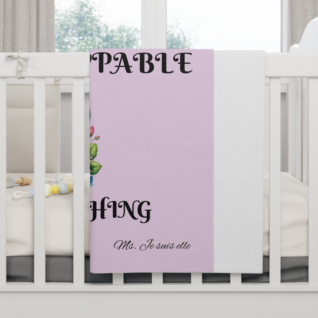 Be Courageous Be Unstoppable Be Everything Baby Blanket | Mermaid Girl Inspirational Quote
