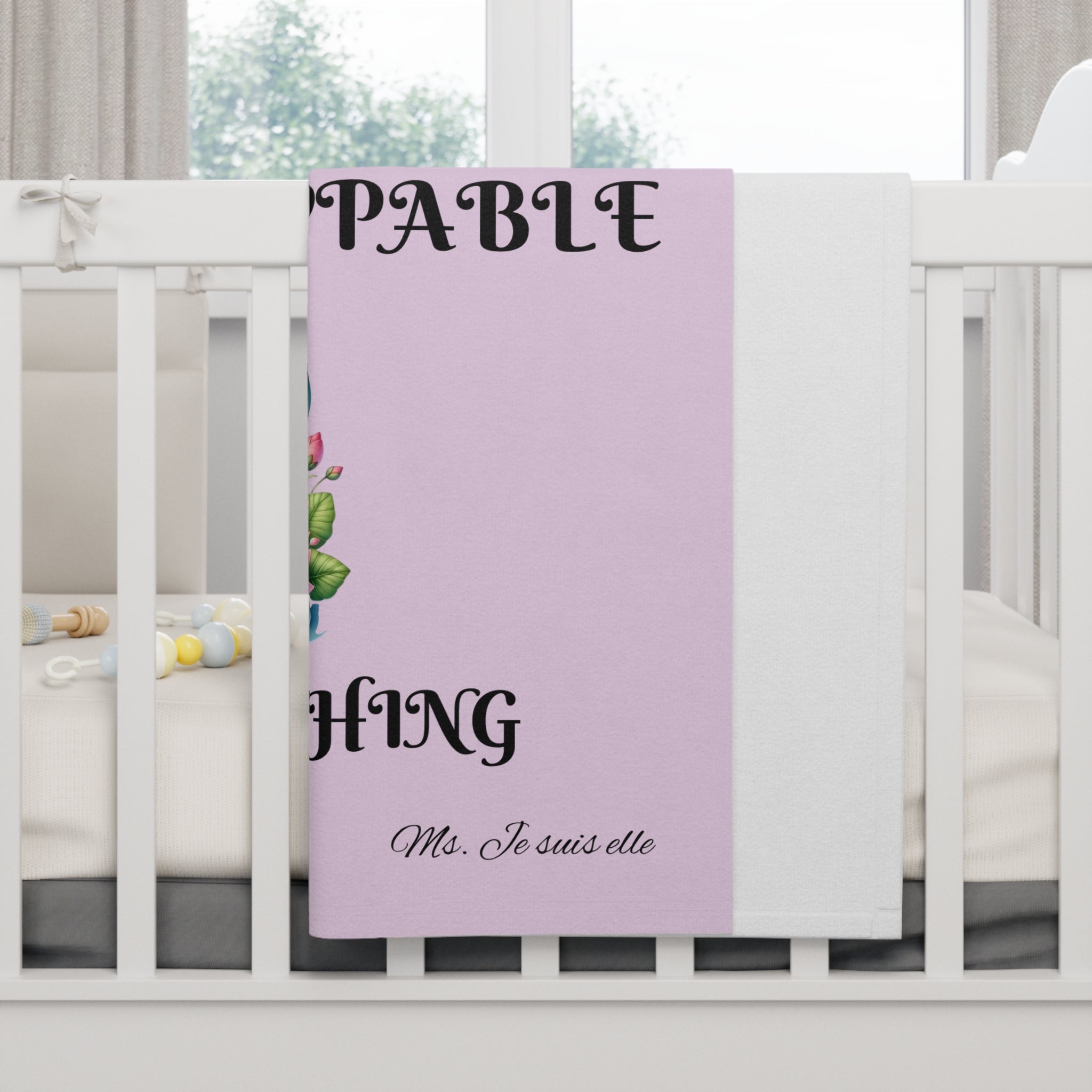 Be Courageous Be Unstoppable Be Everything Baby Blanket | Mermaid Girl Inspirational Quote