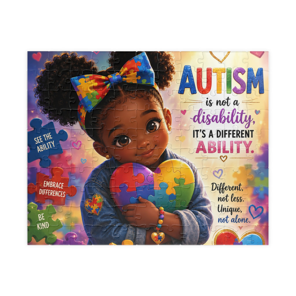 Autism Awareness Puzzle — "Autism is not a disability, it's a different ability" (110–1014 pcs)