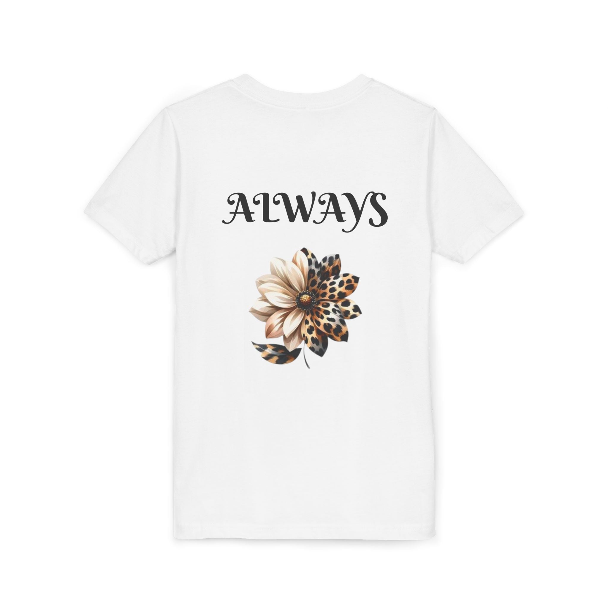 Love Yourself Hearts youth tee | Leopard Stripe Floral design
