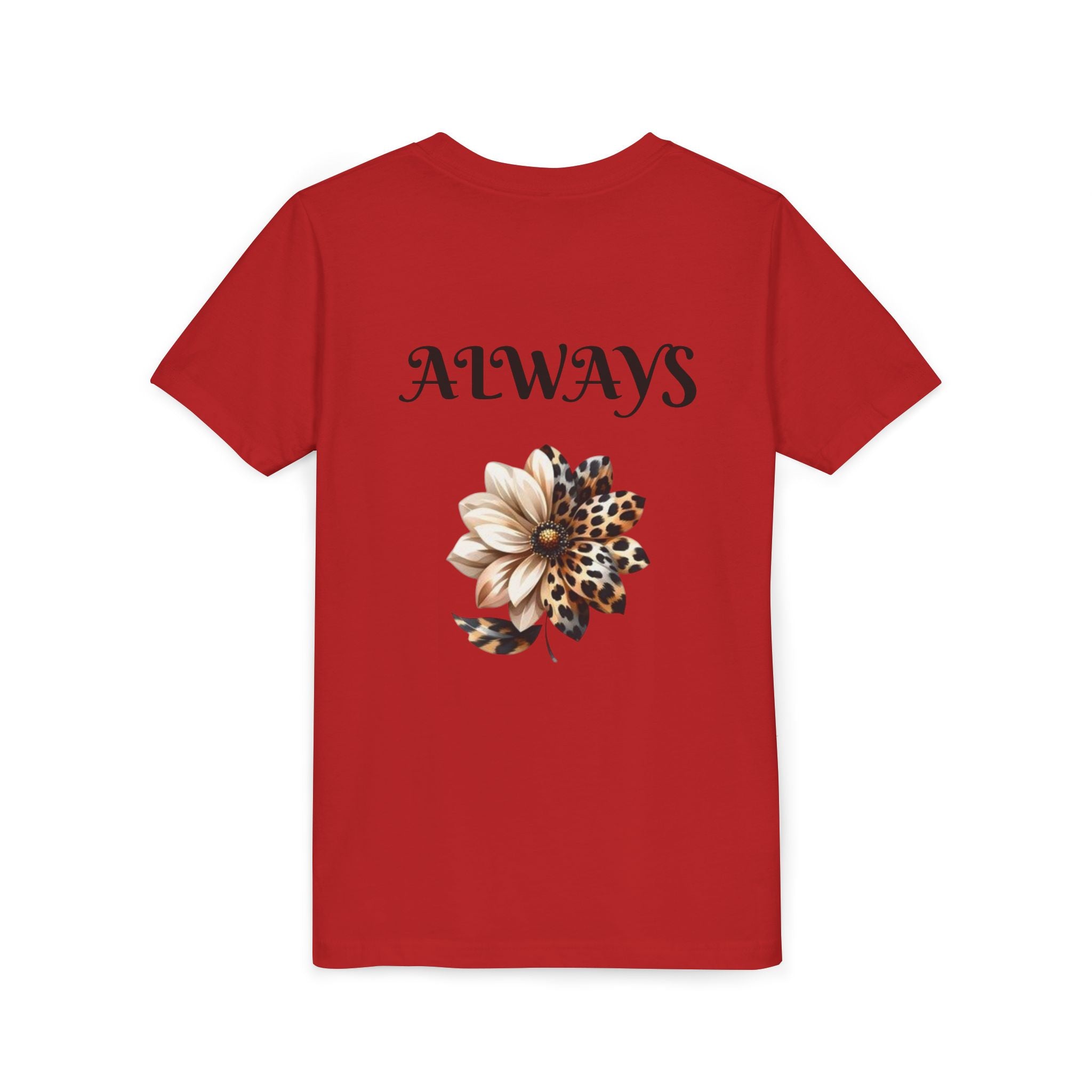 Love Yourself Hearts youth tee | Leopard Stripe Floral design
