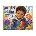 Autism Awareness Puzzle — 'Autism is Not a Disability, It's a Different Ability' Jigsaw