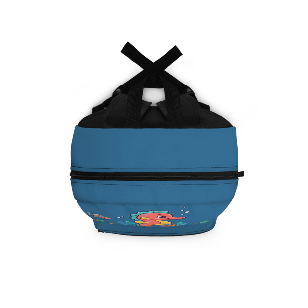 Believe in Yourself! Seahorse Kids Backpack — Cute Ocean Motivational School Bag