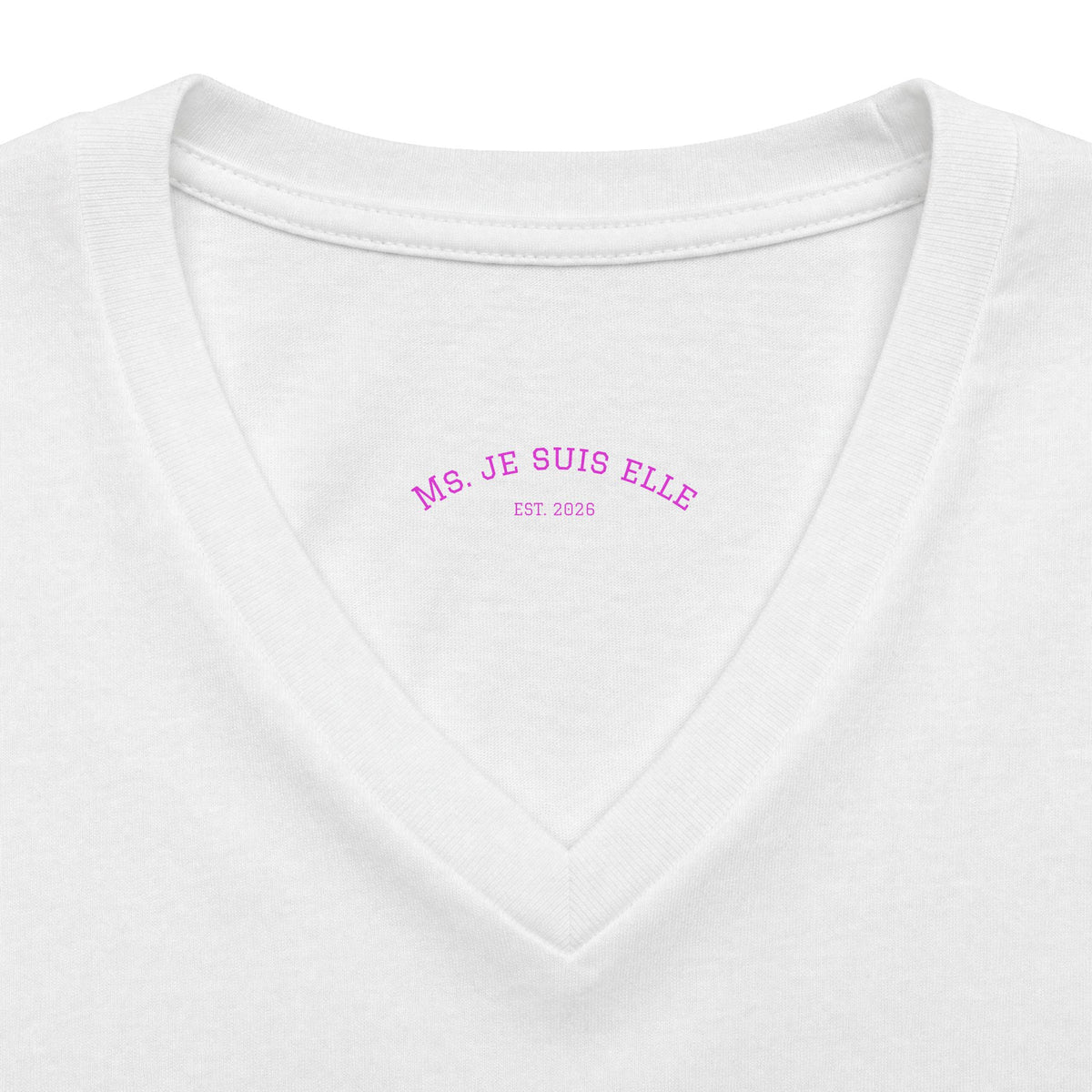 Women's V-Neck Tee — "Jesus Elle" Crown Graphic Christian Shirt