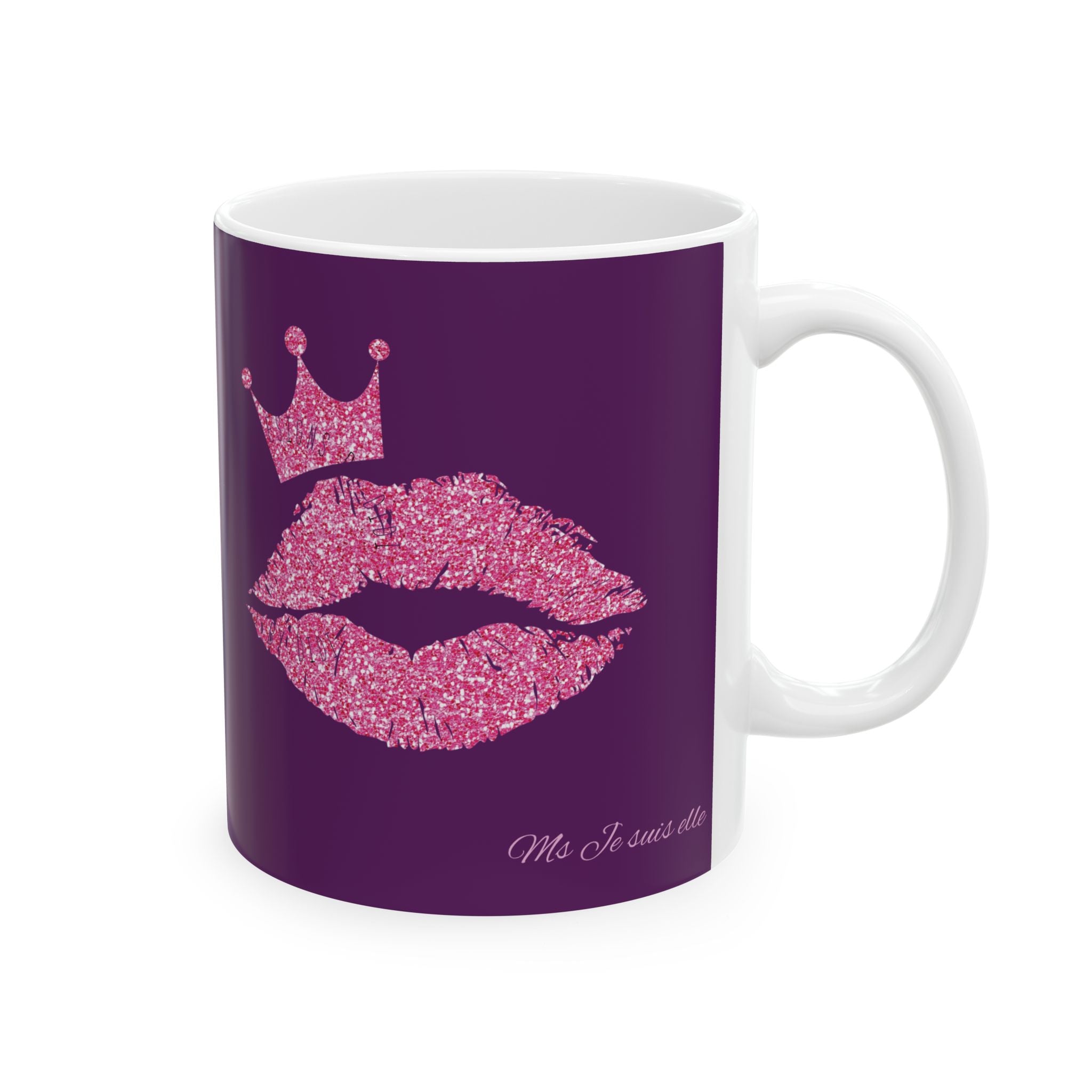 Cursive Script Phrase Mug | Purple Ceramic Mug