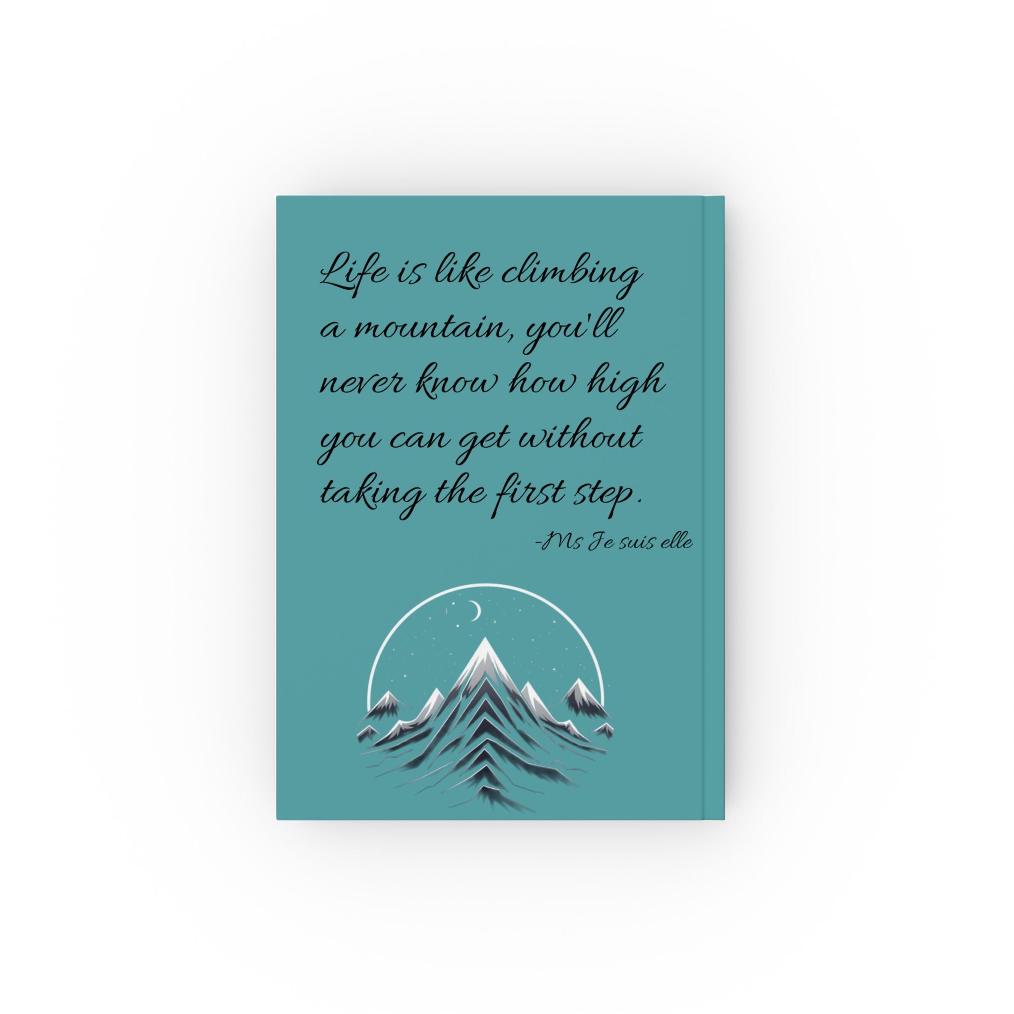 Daily Accountability Journal hardback | Motivational Mountain & Family Illustration