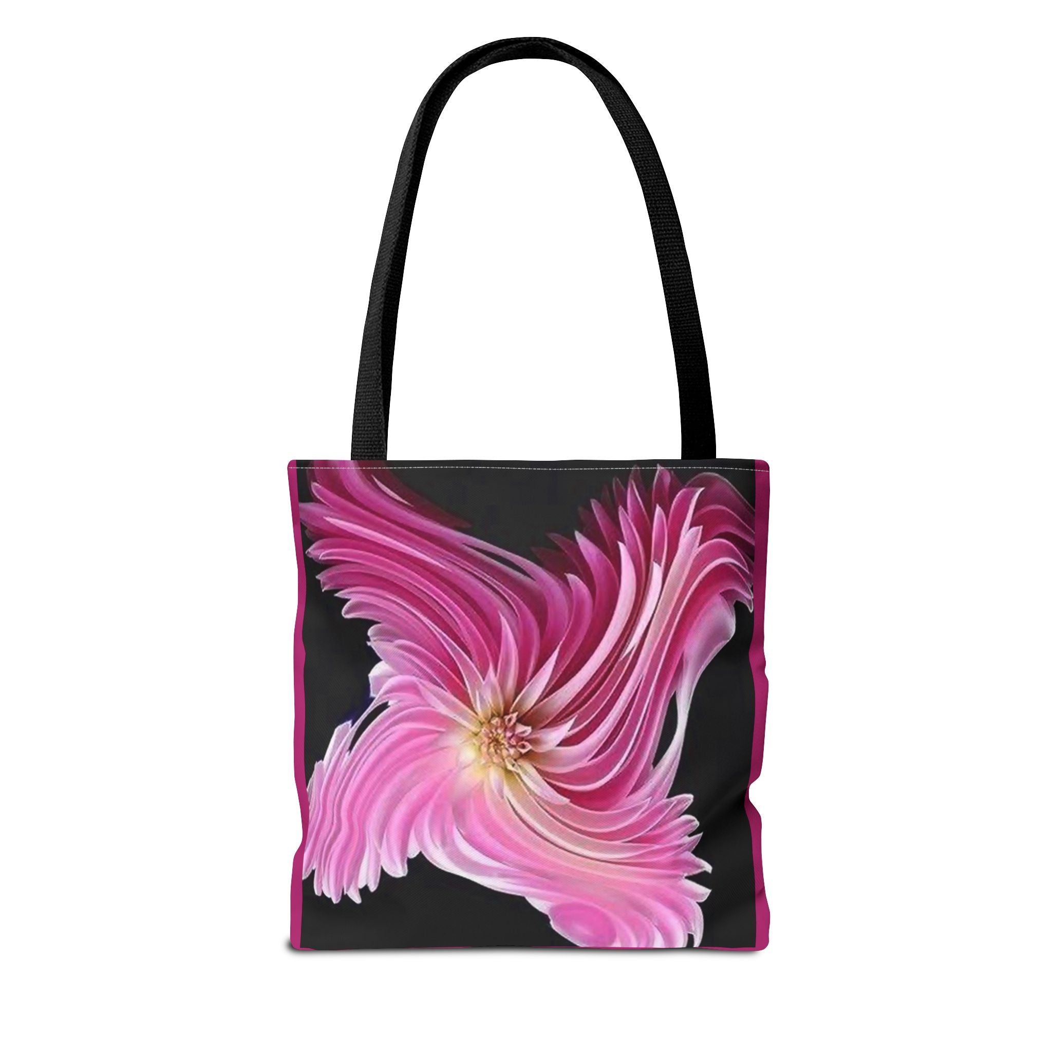 Pink Floral Swirl Tote Bag | Beauty Power Excellence typography