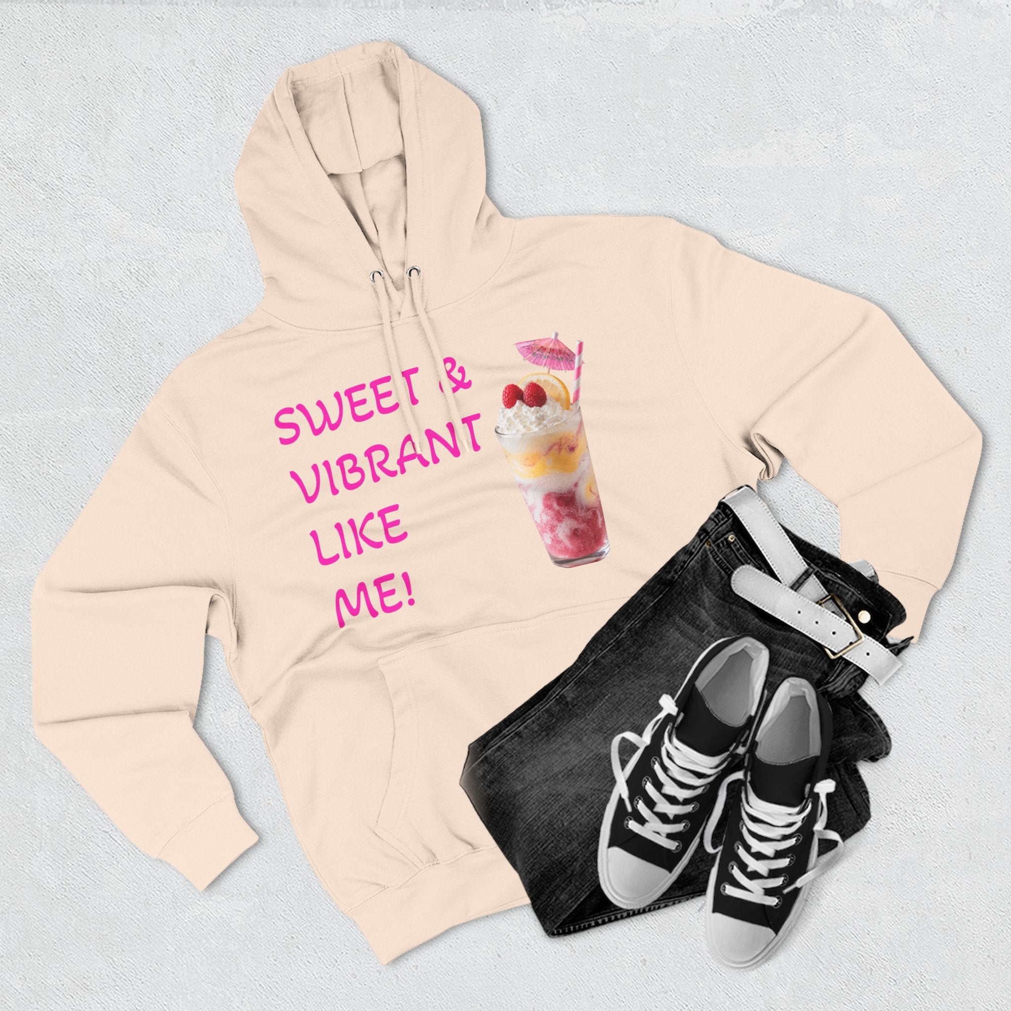 Sweet Vibes Hoodie — "Sweet & Vibrant Like Me" Graphic Pullover