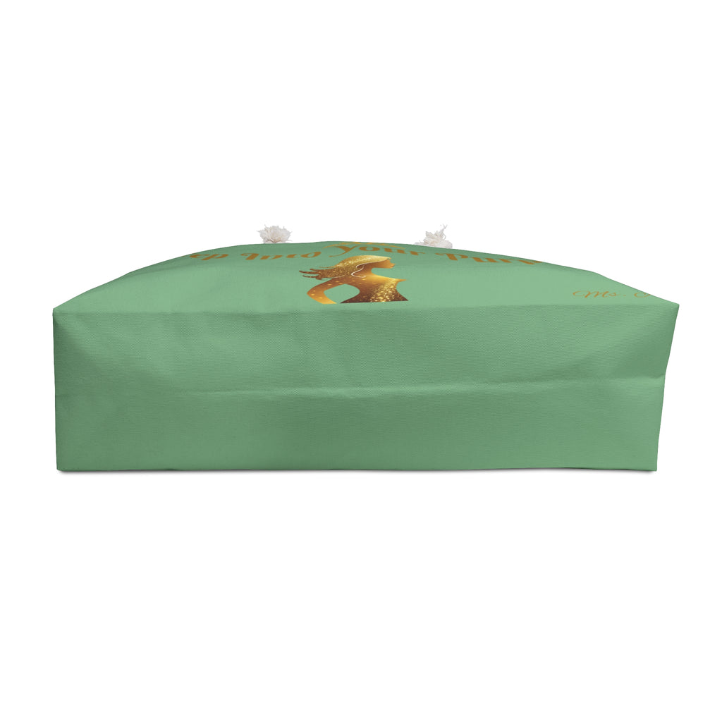 Step Into Your Purpose Weekender | Green Gold Inspirational Duffle