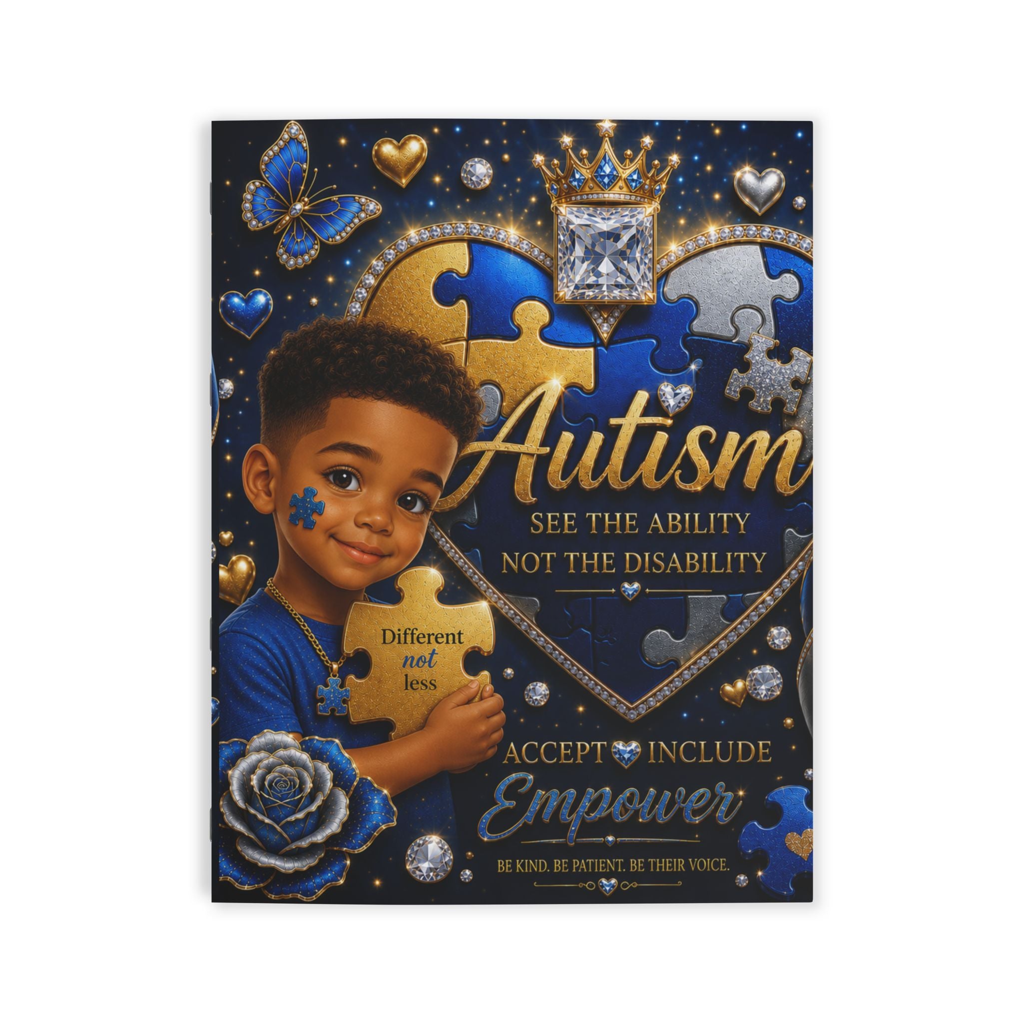 Autism Awareness Drawing Book — "See the Ability Not the Disability" Empowering Puzzle Heart Design
