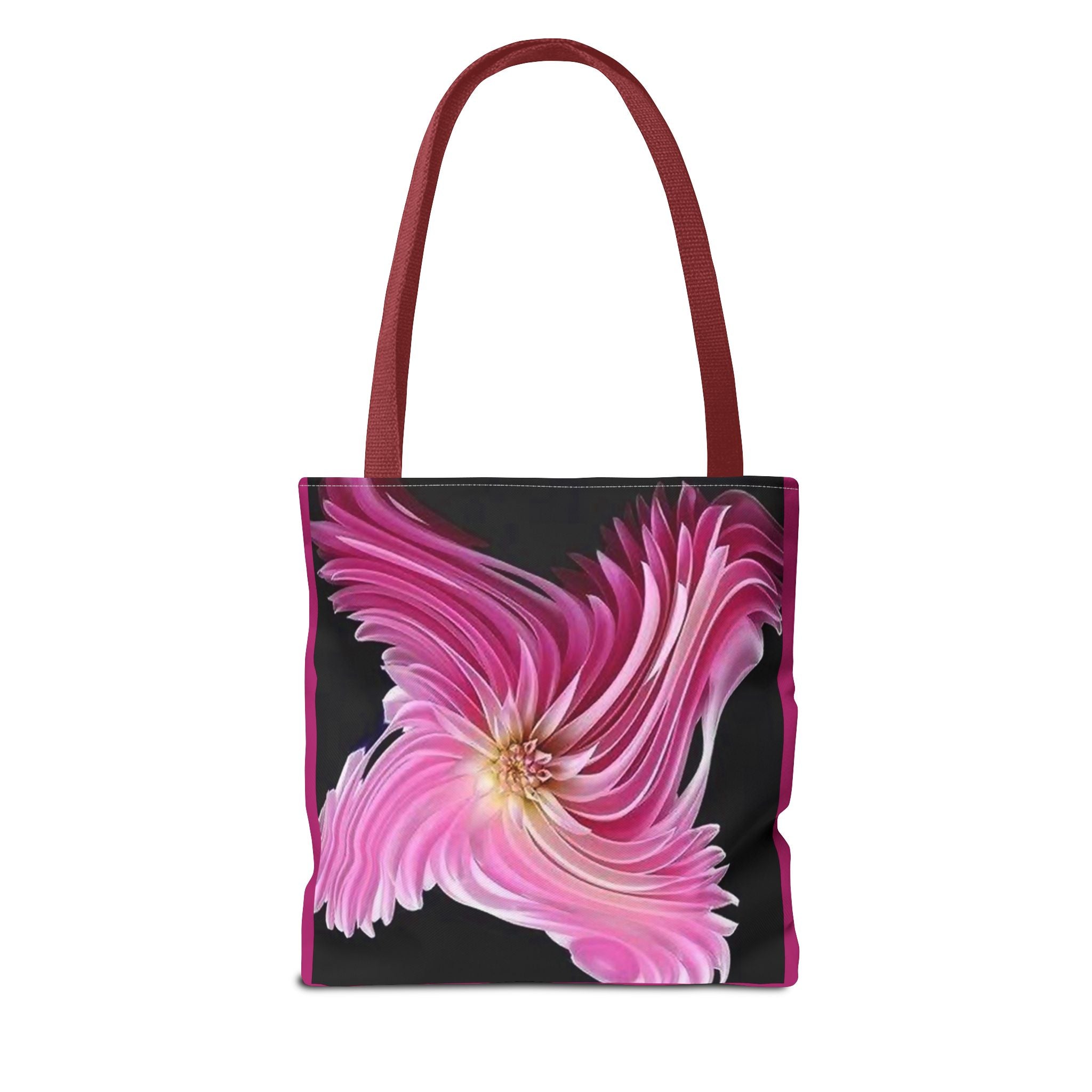 Pink Floral Swirl Tote Bag | Beauty Power Excellence typography