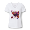 Autism Awareness Heart V-Neck Tee — Empower, Support & Celebrate