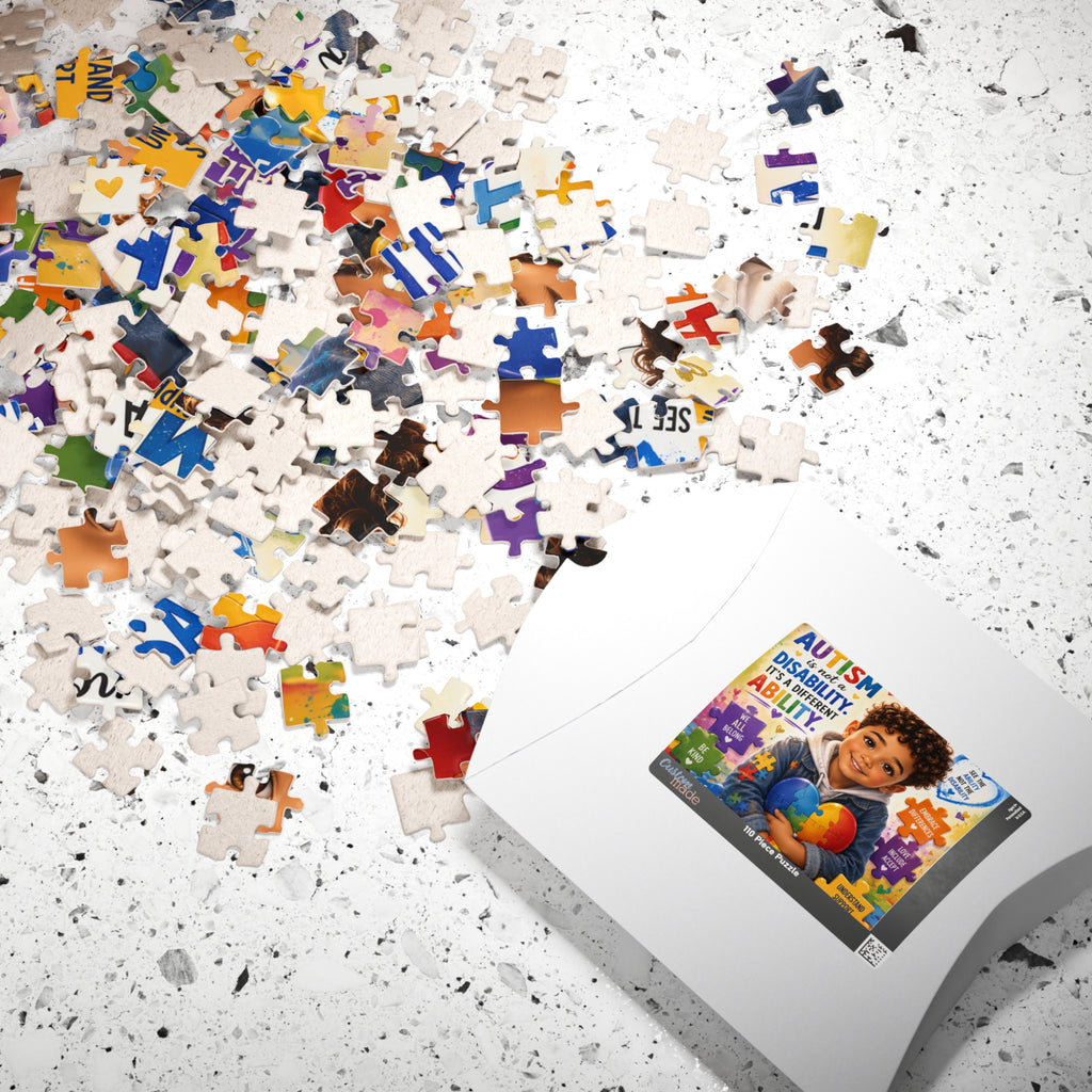 Autism Awareness Puzzle — 'Autism is Not a Disability, It's a Different Ability' Jigsaw