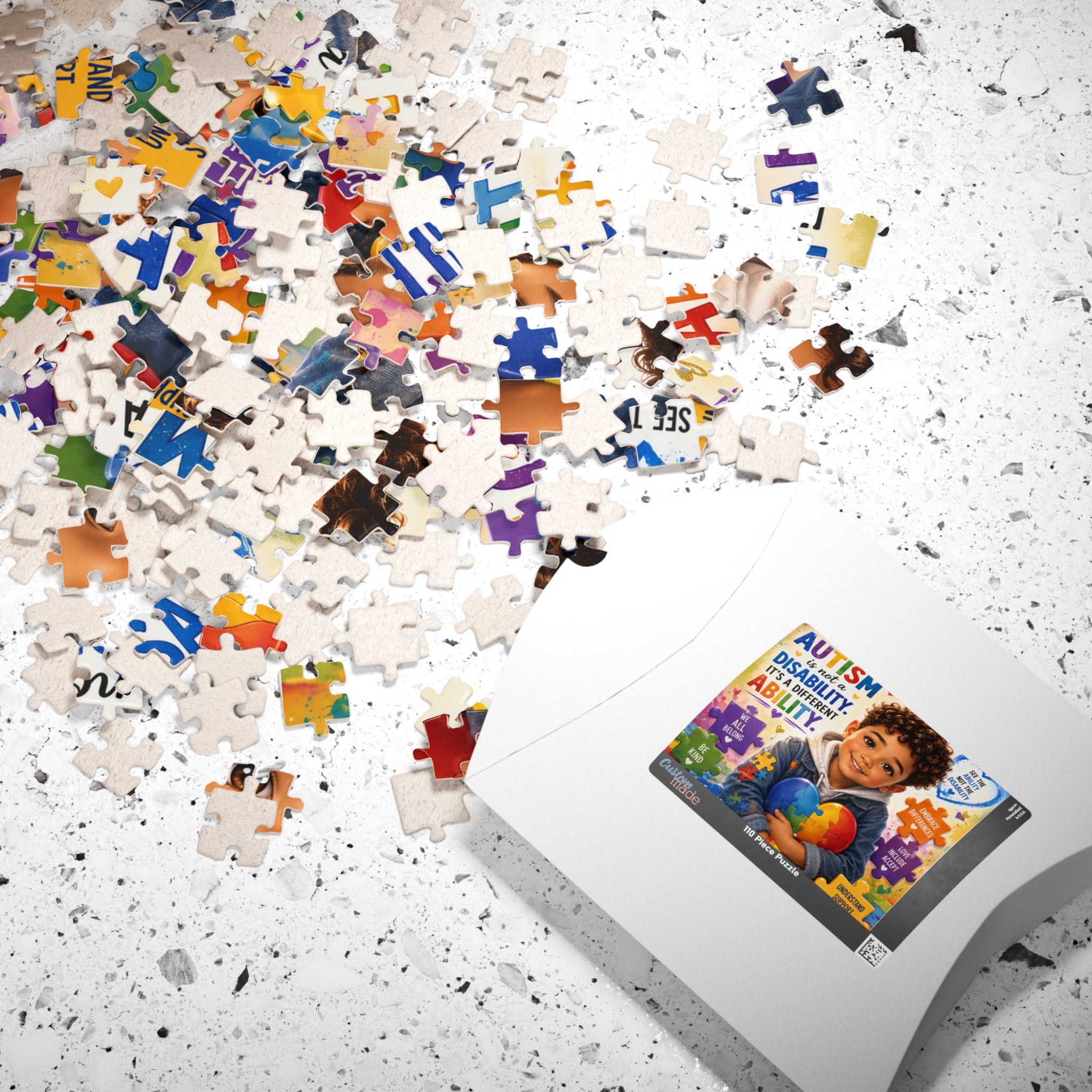 Autism Awareness Puzzle — 'Autism is Not a Disability, It's a Different Ability' Jigsaw