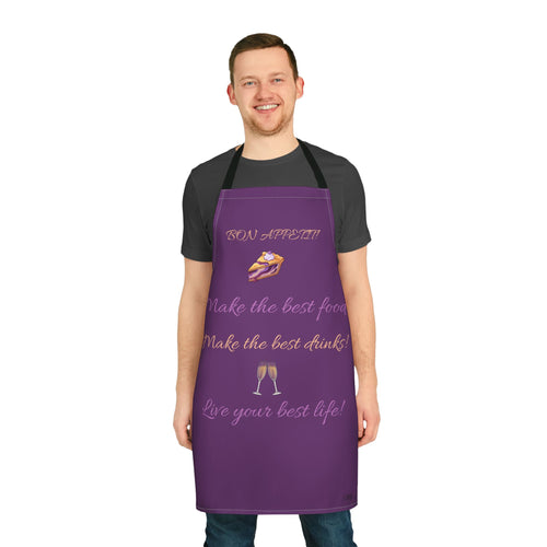Apron — "Live Your Best Life & Make the Best Food" Kitchen Apron