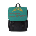 Wear Your Crown Proudly Teal Backpack – Inspirational Casual Shoulder Backpack
