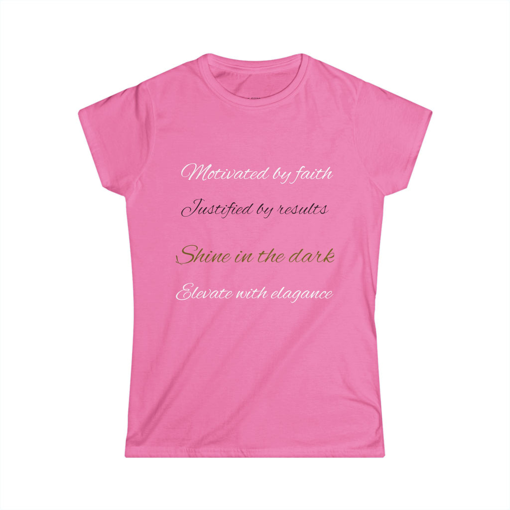 Shine in the Dark Script Tee | Empowerment Illustration T-Shirt