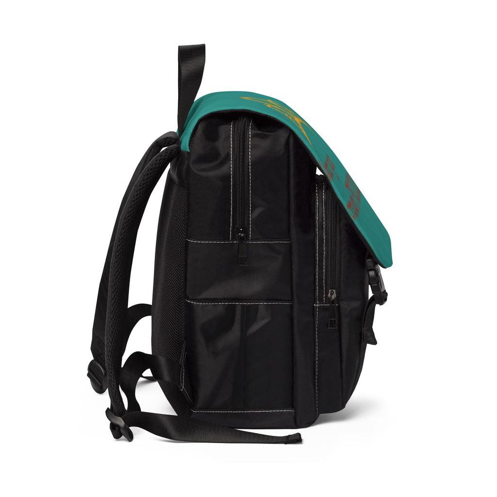 Wear Your Crown Proudly Teal Backpack – Inspirational Casual Shoulder Backpack