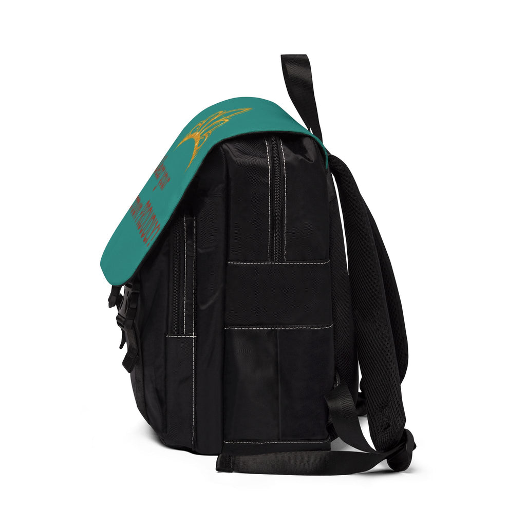Wear Your Crown Proudly Teal Backpack – Inspirational Casual Shoulder Backpack