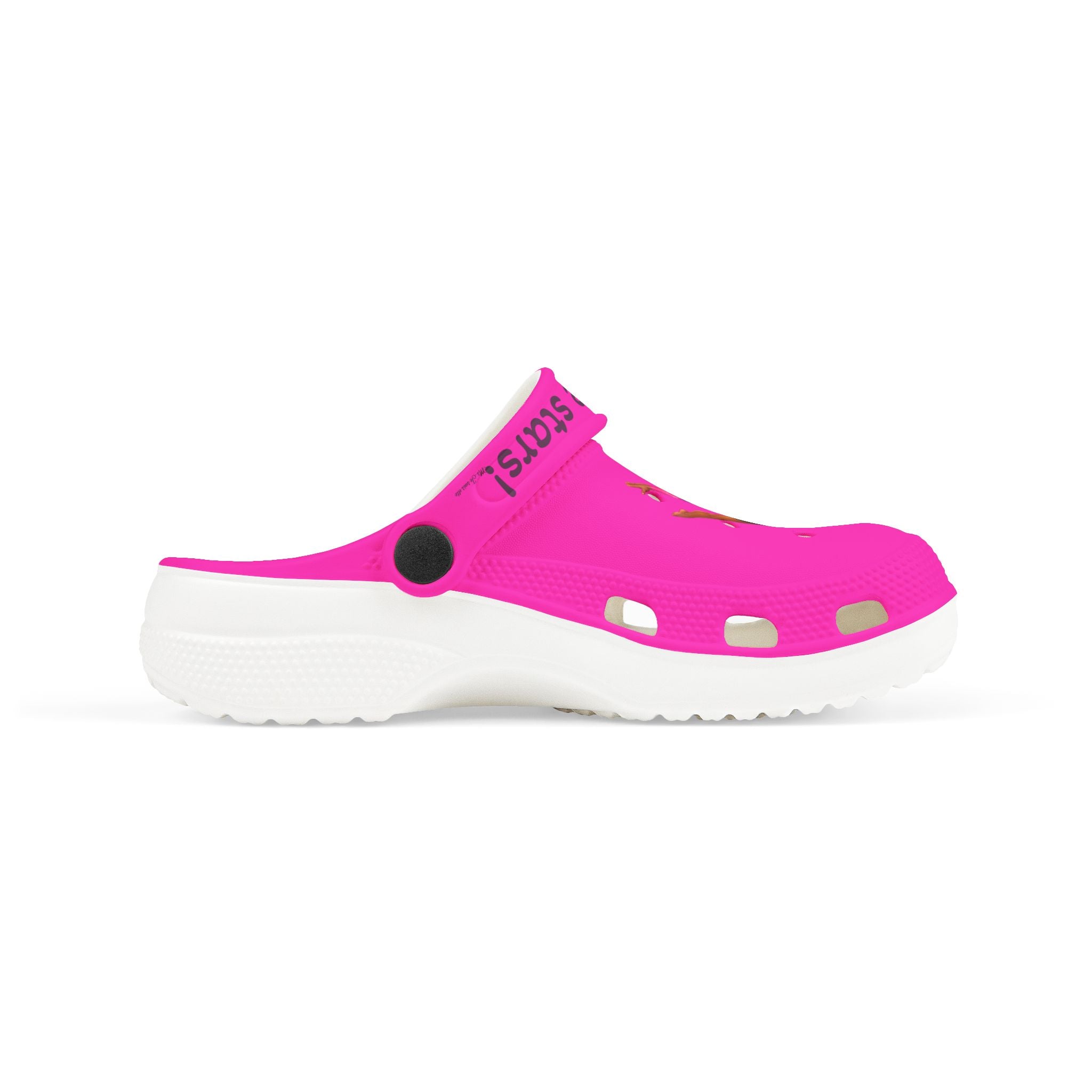 Kids Pink Gymnastics Clogs – "Shoot for the Stars" EVA Foam Garden Shoes