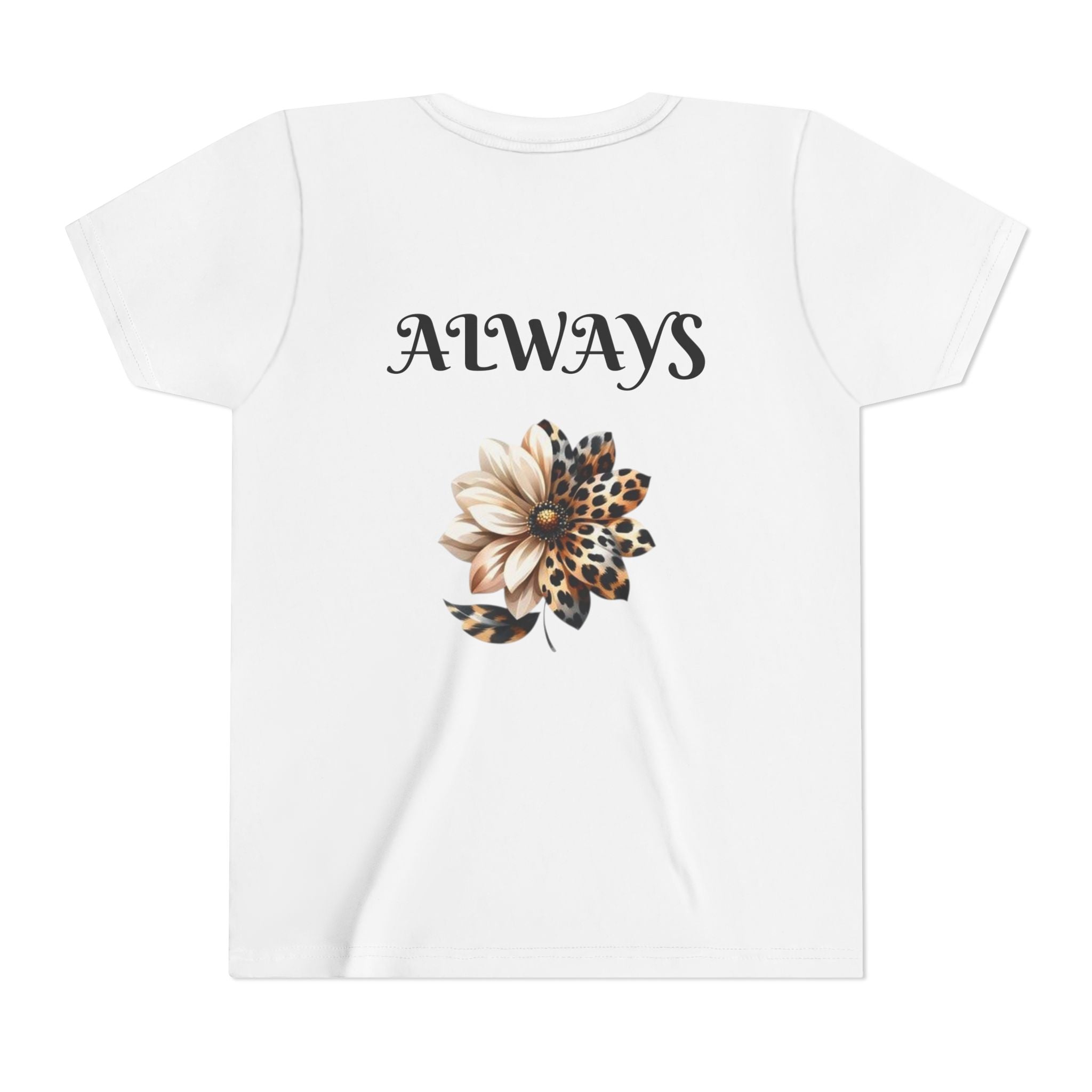 Love Yourself Hearts youth tee | Leopard Stripe Floral design
