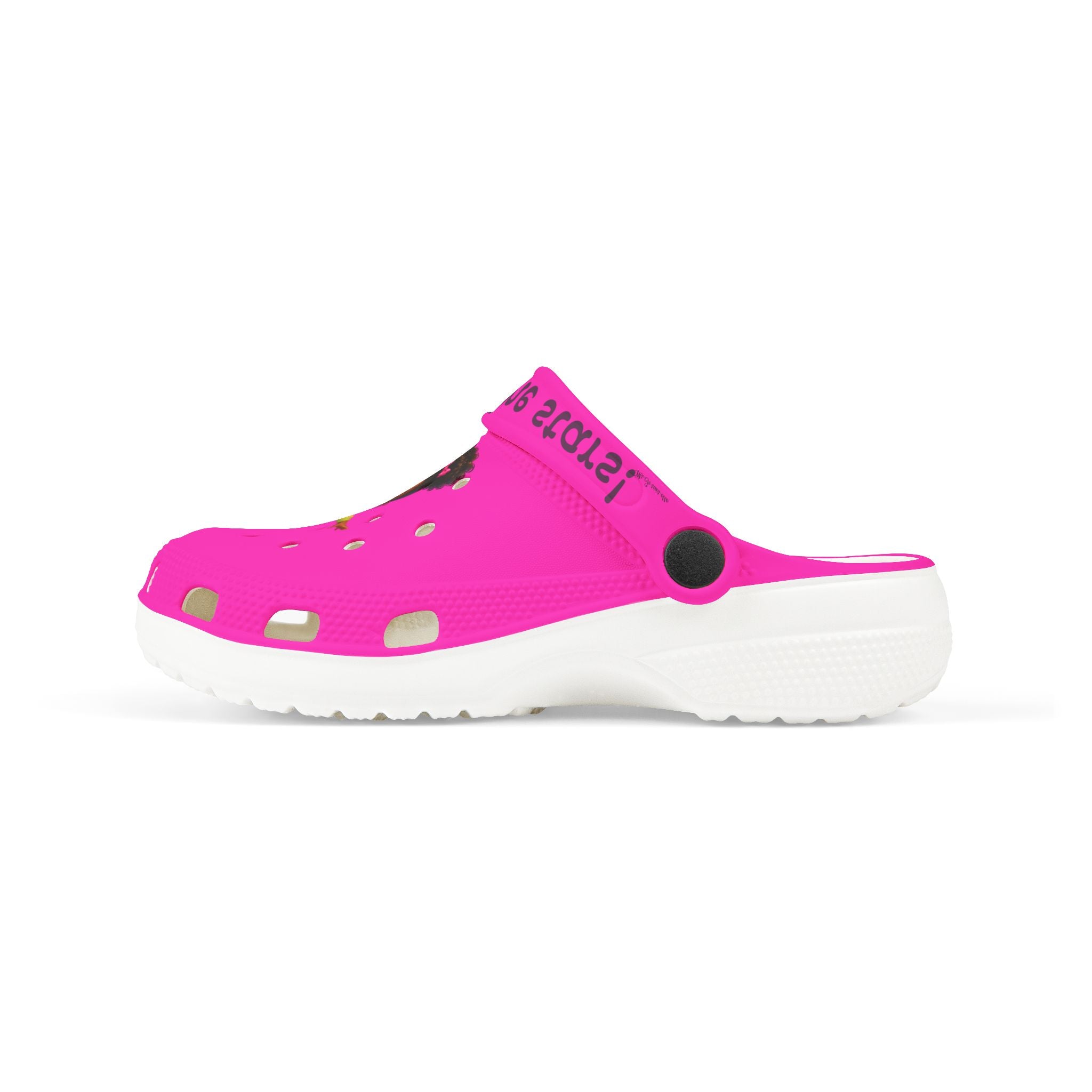 Kids Pink Gymnastics Clogs – "Shoot for the Stars" EVA Foam Garden Shoes
