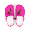 Kids Pink Gymnastics Clogs – "Shoot for the Stars" EVA Foam Garden Shoes