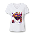 Autism Awareness Heart V-Neck Tee — Empower, Support & Celebrate