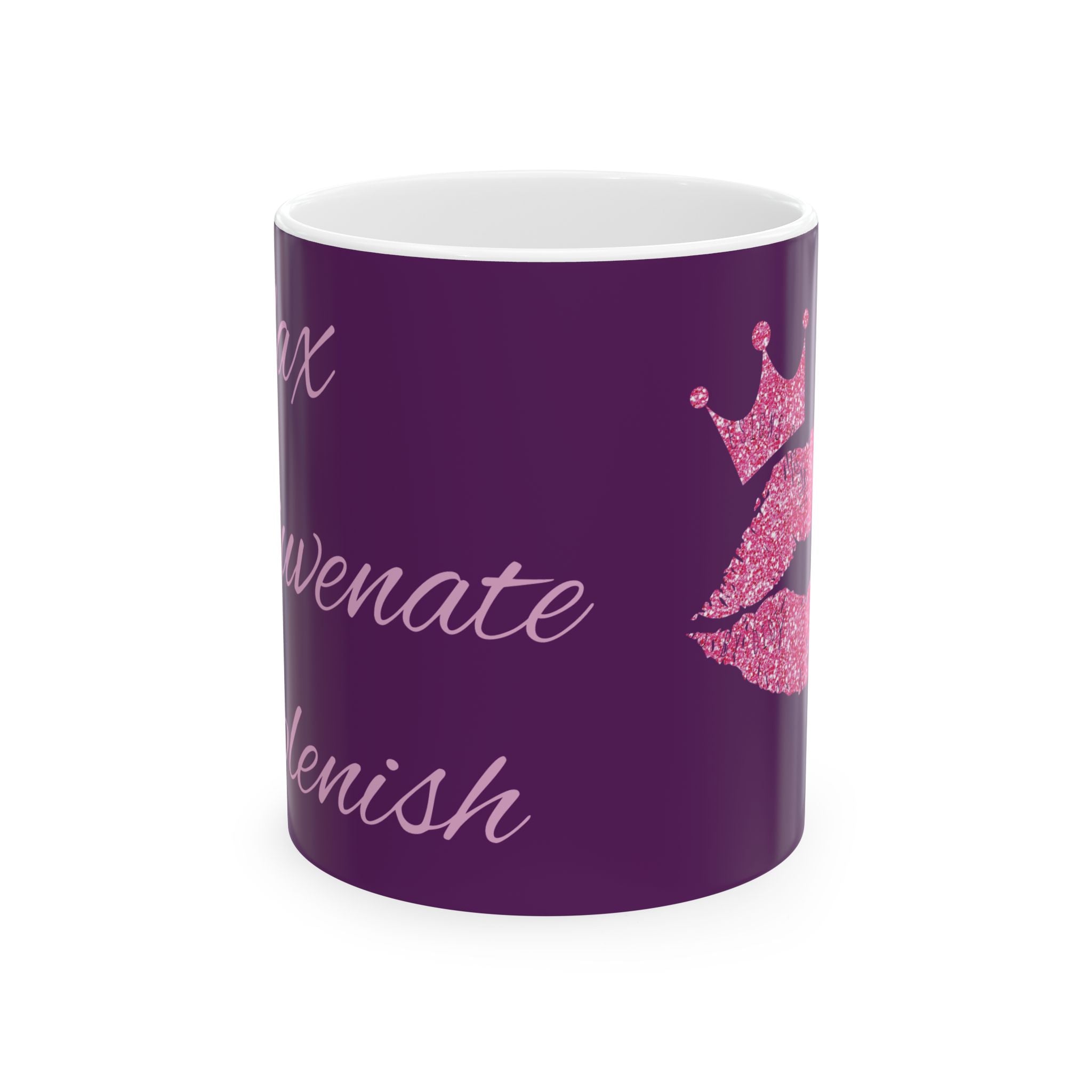 Cursive Script Phrase Mug | Purple Ceramic Mug