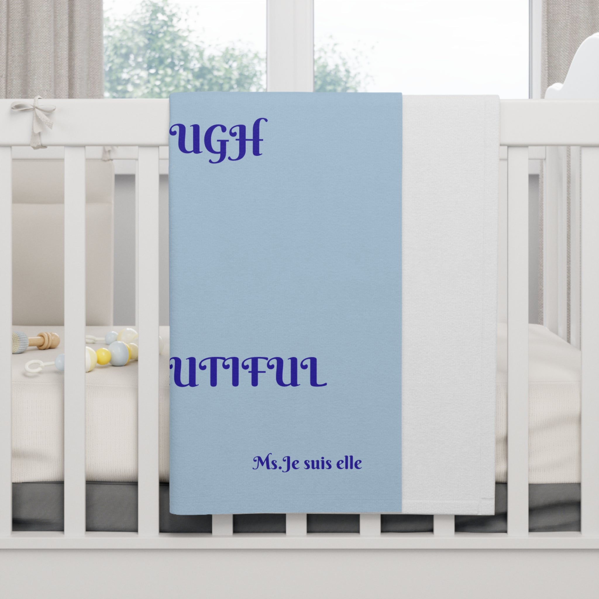 You are Valued You are Enough You are Beautiful Baby Blanket | Seahorse Affirmation