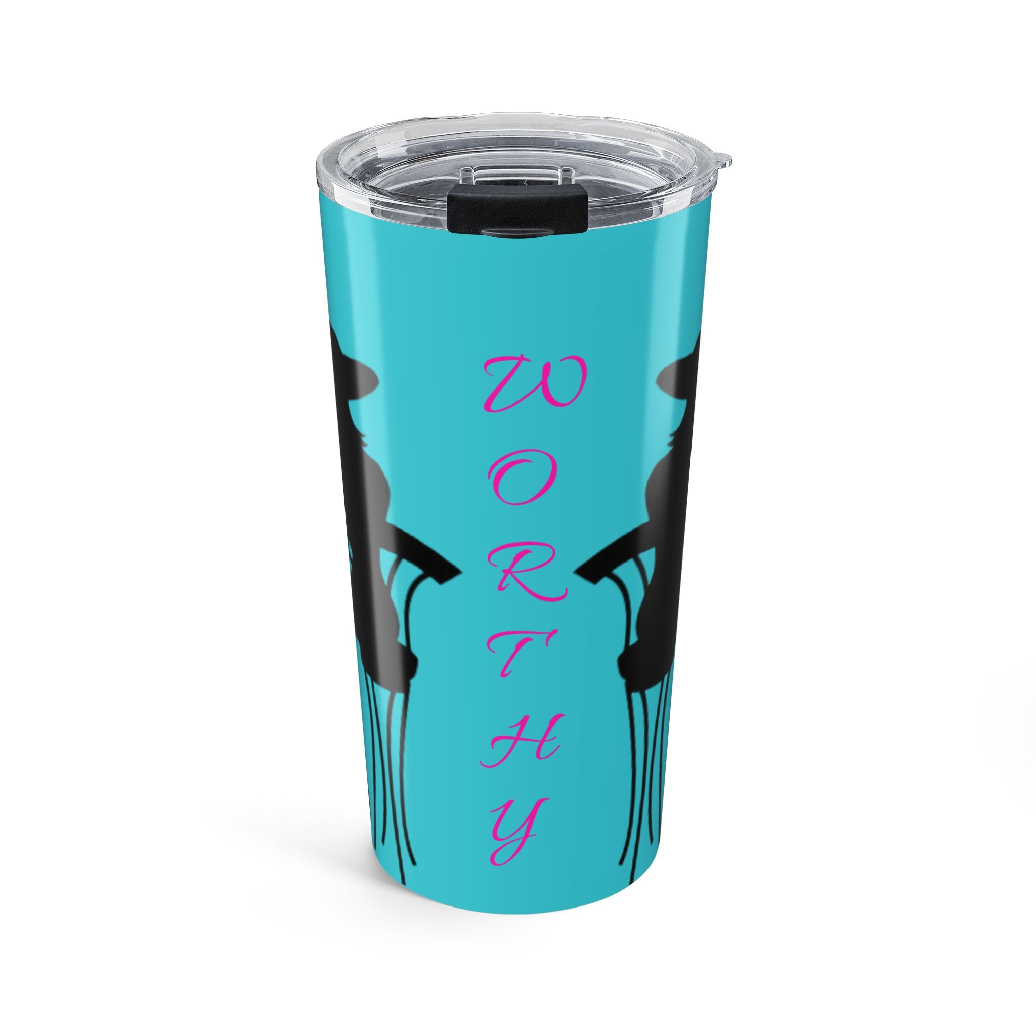 20oz Heart Hands Tumbler — Cute Couples Silhouette Insulated Travel Mug