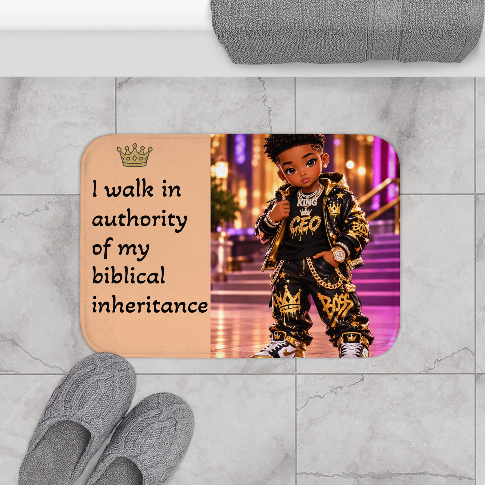 King CEO Kids Bath Mat – Cool Streetwear Kiddo Rug