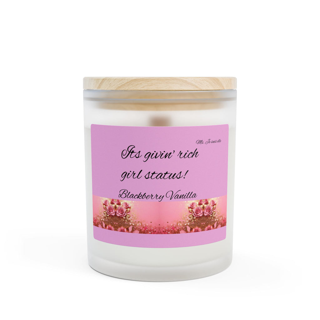 Rich Girl Status Blackberry Vanilla Candle | Frosted Glass 11oz
