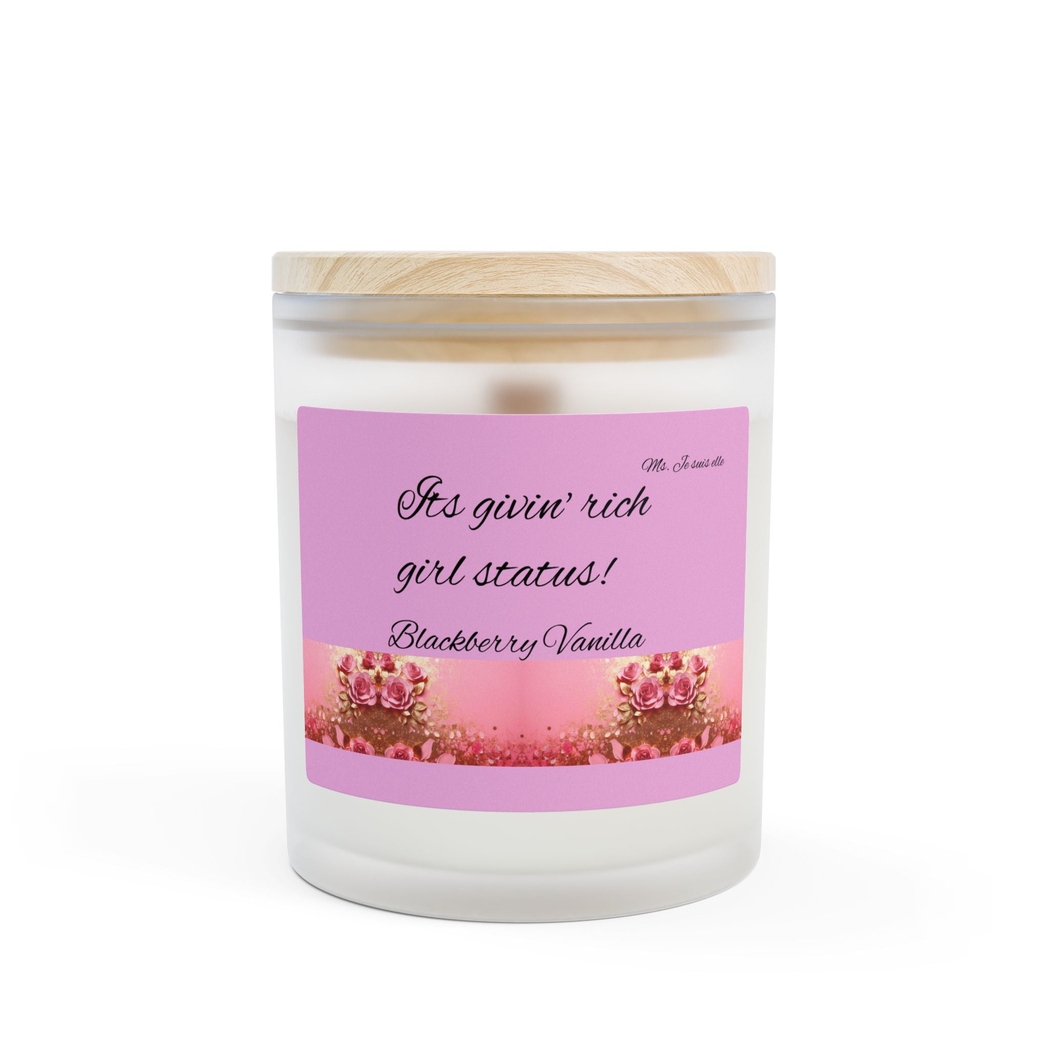 Rich Girl Status Blackberry Vanilla Candle | Frosted Glass 11oz