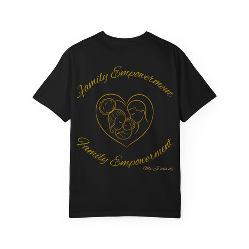 Family Empowerment Script Text T-shirt | Ms. Je suis elle, Elevate with Elegance