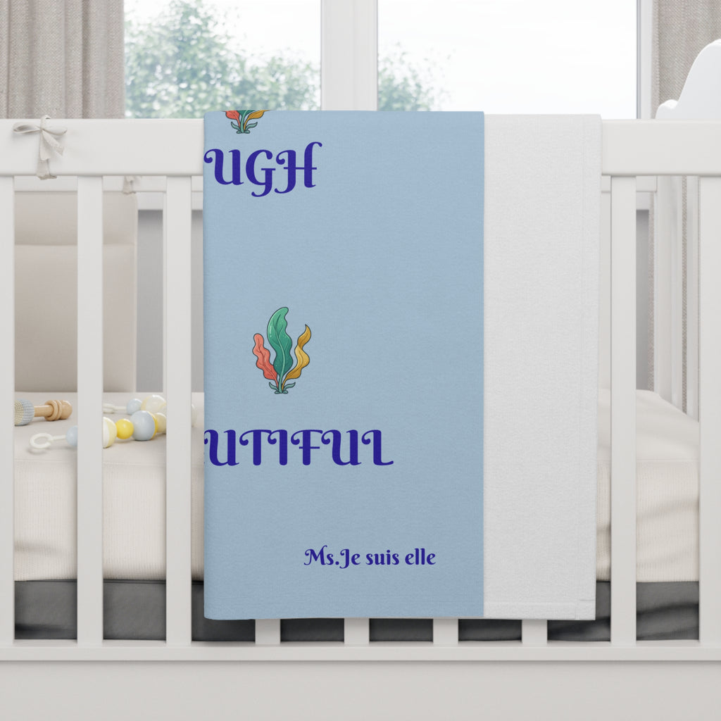 You are Valued You are Enough You are Beautiful Baby Blanket | Seahorse Affirmation